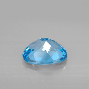 Topazio naturale blu da 2,81 ct, taglio ovale, VS