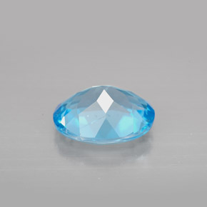 Topazio naturale blu da 3,18 ct, taglio ovale, VS