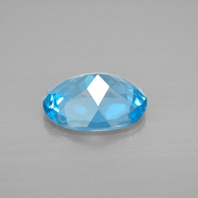 Topazio naturale blu da 2,56 ct, taglio ovale, VVS-VS