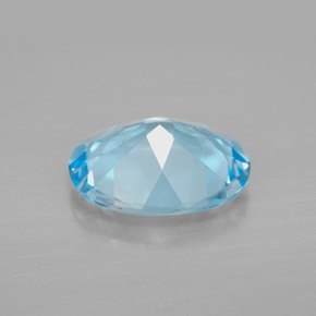Topazio naturale blu da 3,36 ct, taglio ovale, VVS-VS
