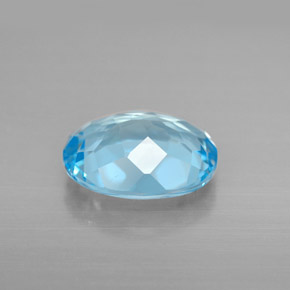 Topazio naturale blu da 3,21 ct, taglio ovale, VVS-VS