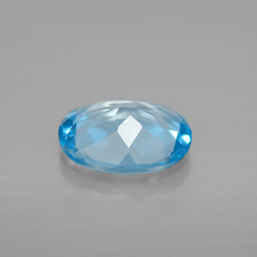 Topazio naturale blu da 2,87 ct, taglio ovale, VVS-VS