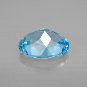 Topazio naturale blu da 3,50 ct, taglio ovale, VVS-VS
