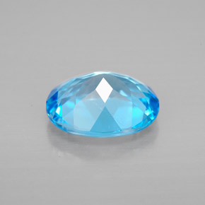 Topazio naturale blu da 3,09 ct, taglio ovale, VVS-VS