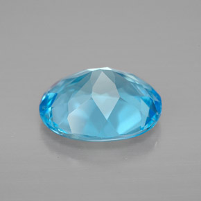 Topazio naturale blu da 4,17 ct, taglio ovale, VVS-VS