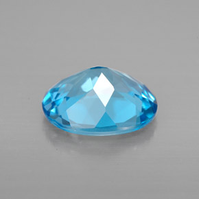Topazio naturale blu da 2,88 ct, taglio ovale, VVS-VS