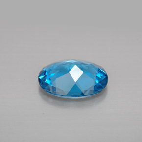Topazio naturale blu da 2,41 ct, taglio ovale, VVS
