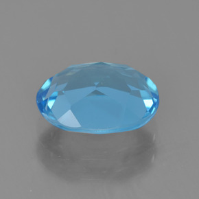Topazio naturale blu da 2,26 ct, taglio ovale, VS