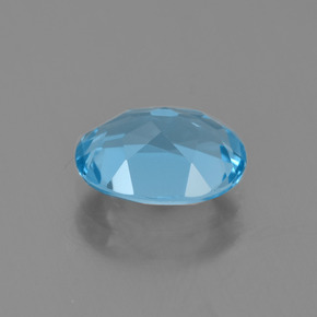Topazio naturale blu da 1,99 ct, taglio ovale, VVS