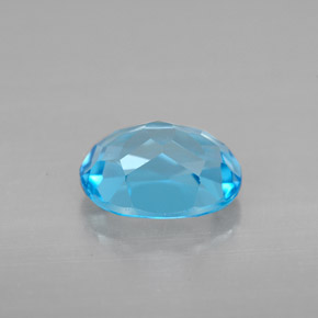 Topazio naturale blu da 2,50 ct, taglio ovale, VVS