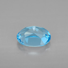 Topazio naturale blu svizzero da 2,46 ct, taglio ovale, VVS