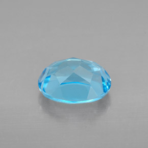 Topazio naturale blu da 2,51 ct, taglio ovale, VVS
