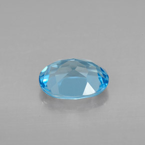 Topazio naturale blu da 2,22 ct, taglio ovale, VVS
