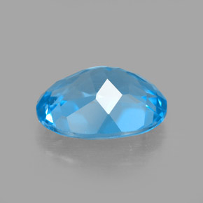 Topazio naturale blu da 3,14 ct, taglio ovale, VS