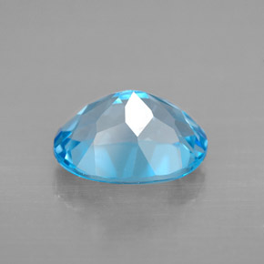 Topazio naturale blu da 3,27 ct, taglio ovale, VVS-VS