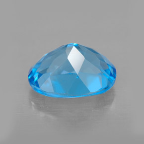 Topazio naturale blu da 3,51 ct, taglio ovale, VVS-VS