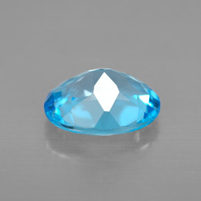 Topazio naturale blu da 3,08 ct, taglio ovale, VVS