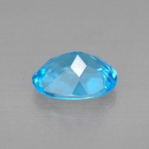 Topazio naturale blu da 3,18 ct, taglio ovale, VVS