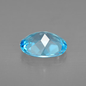 Topazio naturale blu da 2,79 ct, taglio ovale, VVS