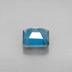 Topazio naturale blu da 1,33 ct, taglio smeraldo, VVS-VS