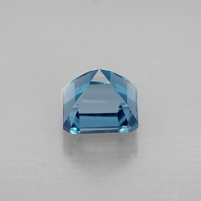 Topazio naturale blu da 1,64 ct, taglio smeraldo, VVS-VS
