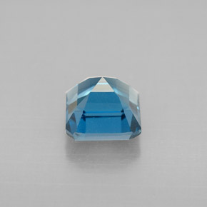 Topazio naturale blu da 1,62 ct, taglio smeraldo, VVS-VS