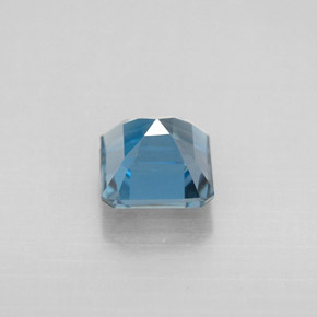 Topazio naturale blu da 1,52 ct, taglio smeraldo, VVS-VS