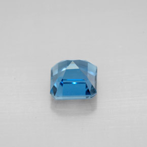 Topazio naturale blu da 1,49 ct, taglio smeraldo, VVS-VS