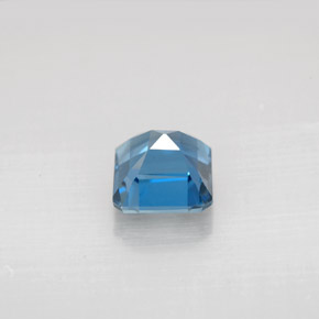 Topazio naturale blu da 1,52 ct, taglio smeraldo, VVS-VS