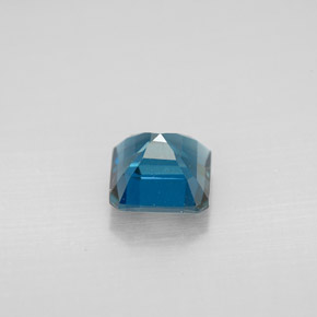 Topazio naturale blu da 1,43 ct, taglio smeraldo, VVS-VS