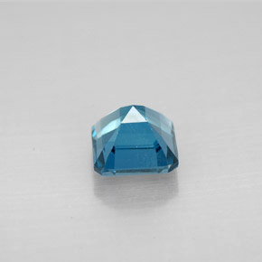 Topazio naturale blu da 1,48 ct, taglio smeraldo, VVS-VS