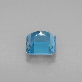 Topazio naturale blu da 1,36 ct, taglio smeraldo, VVS-VS