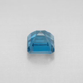 Topazio naturale blu da 1,64 ct, taglio smeraldo, VVS-VS