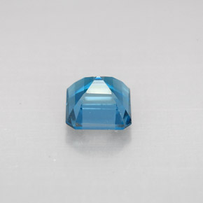 Topazio naturale blu da 1,48 ct, taglio smeraldo, VVS-VS