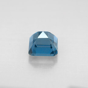 Topazio naturale blu da 1,60 ct, taglio smeraldo, VVS-VS
