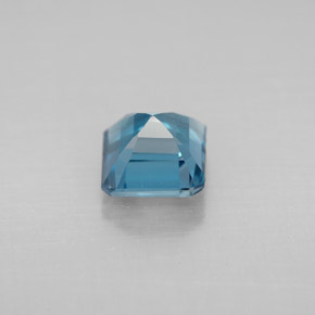 Topazio naturale blu da 1,57 ct, taglio smeraldo, VVS-VS