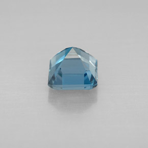 Topazio naturale blu da 1,57 ct, taglio smeraldo, VVS-VS