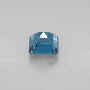 Topazio naturale blu da 1,50 ct, taglio smeraldo, VVS-VS