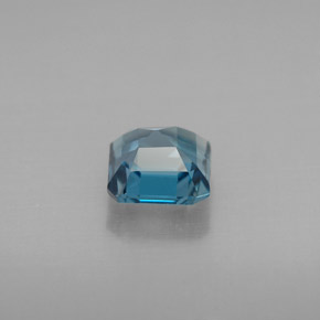 Topazio naturale blu da 1,42 ct, taglio smeraldo, VVS-VS