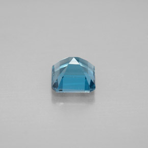 Topazio naturale blu da 1,38 ct, taglio smeraldo, VVS-VS