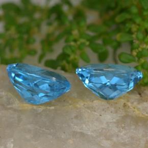 Topazio naturale blu da 4,65 ct, taglio ovale, VVS-VS