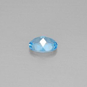 Topazio naturale blu da 2,23 ct, taglio ovale, VVS-VS
