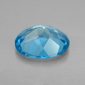 Topazio naturale blu da 2,21 ct, taglio ovale, VVS-VS