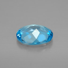 Topazio naturale blu da 2,02 ct, taglio ovale, VVS-VS