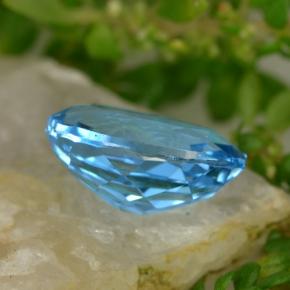 Topazio naturale blu da 2,34 ct, taglio ovale, VVS