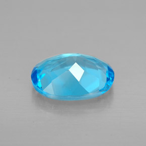 Topazio naturale blu da 2,13 ct, taglio ovale, VVS