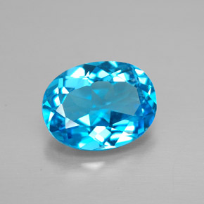 Topazio naturale blu da 2,09 ct, taglio ovale, VVS-VS