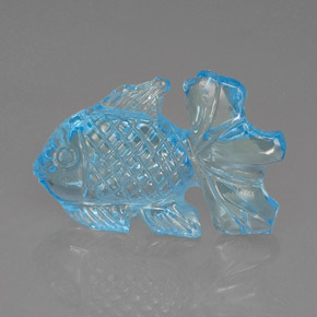 Topazio naturale blu da 17,84 ct, trasparente, trasparente/traslucido