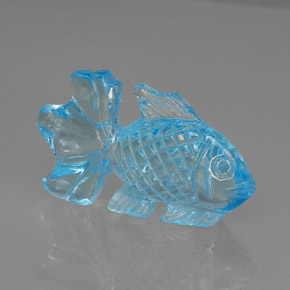 Topazio naturale blu da 17,84 ct, trasparente, trasparente/traslucido
