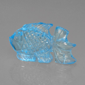 Topazio naturale blu da 18,94 ct, trasparente, trasparente/traslucido